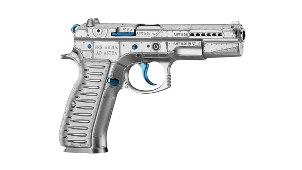 CZ 75 RAF, a limited edition pistol dedicated to the Battle of Britain CZ 75 RAF limited edition pistol – right side