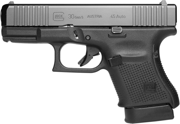 Pistola semi-automatica Glock 30 Gen.5 calibro .45 ACP – lato sinistro