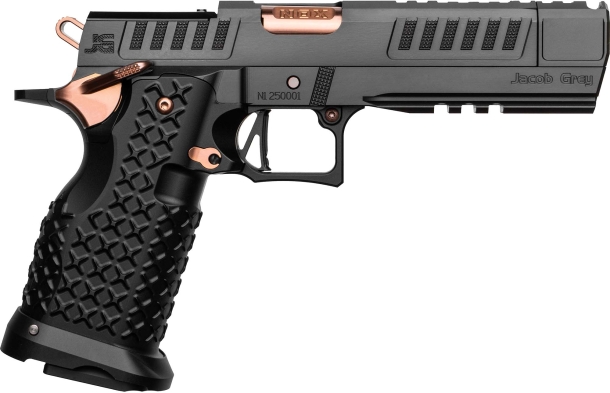 Jacob Grey Firearms NOX 9 9mm Luger semi-automatic pistol – right side