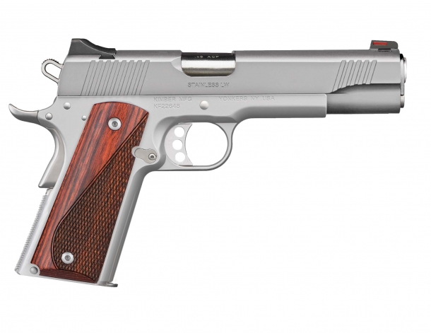 Pistola Kimber Stainless LW calibro .45 ACP, lato destro