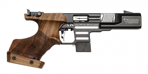 The Pardini HP Center Fire pistol in .32 S&W WC caliber
