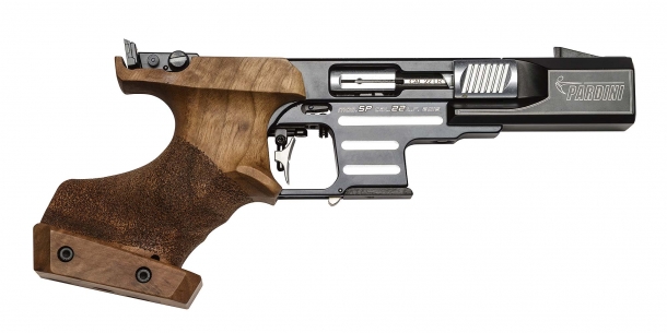 The Pardini SP Rim Fire pistol in .22 Long Rifle caliber