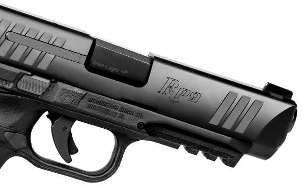 The Remington RP9 pistol is balanced for reduction in recoil and muzzle climb