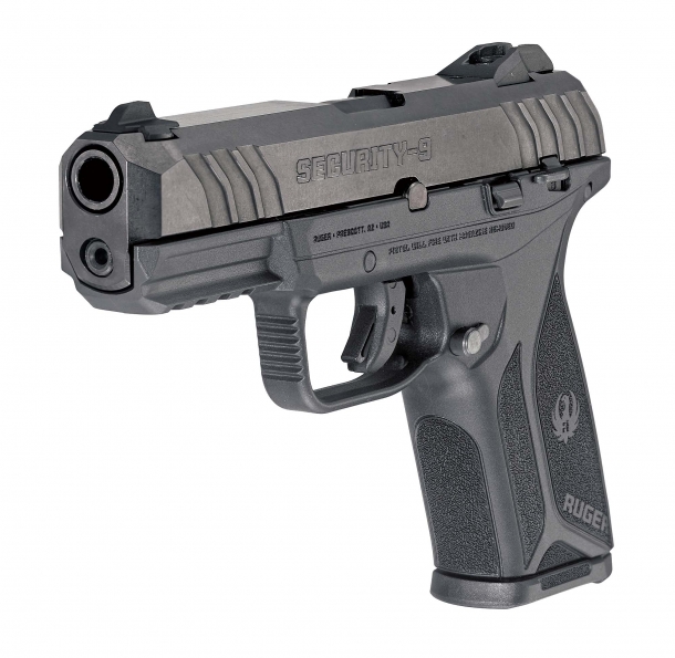The Ruger Security-9 is built around an alloy steel slide, a glass-reinforced Nylon frame and a hard-anodized aluminum chassis
