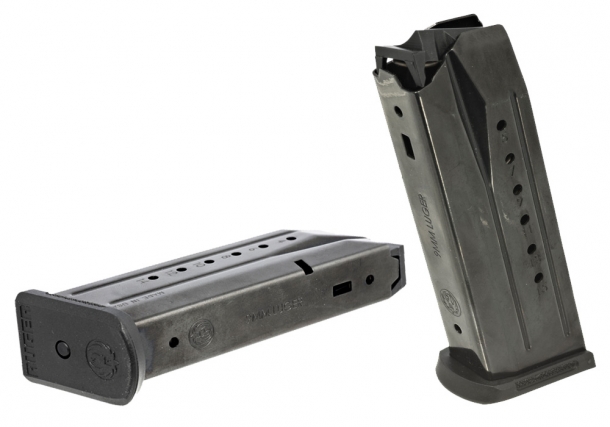 The double-stack magazines of the pistol