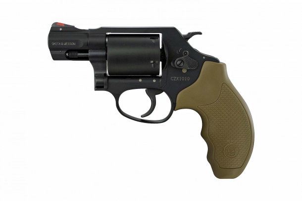 Smith & Wesson's new Model 360 revolver, seen from the left side.