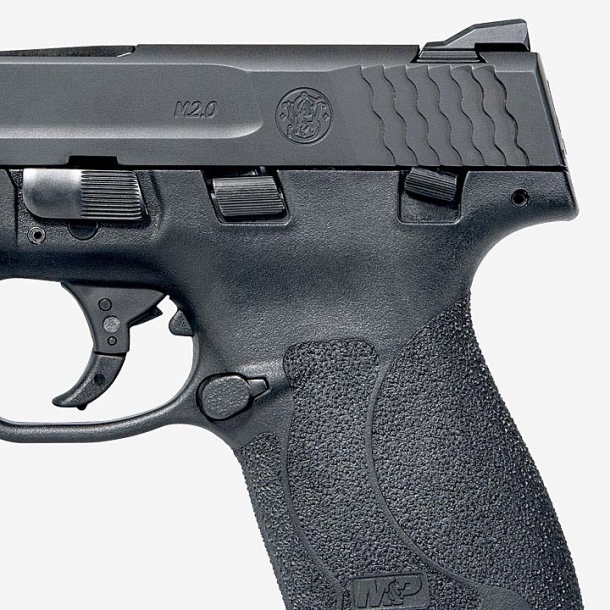 The M&P Shield M2.0 is also available with a frame-mounted manual safety