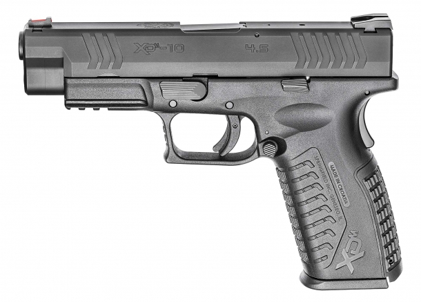 The new 10mm Auto Springfield XD(M) 4.5", seen from the left side