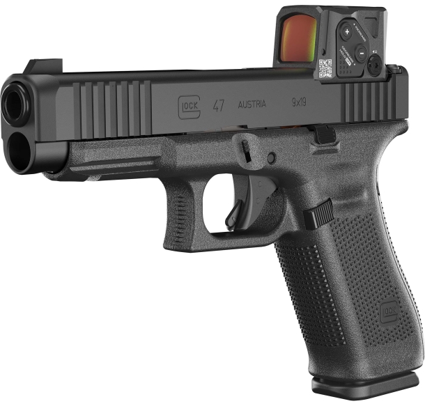 Glock concealed carry pistols with Aimpoint COA red dot sight
