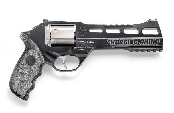The "Charging Rhino" is an evolution of Chiappa's revolutionary revolver, conceived for competition shooting