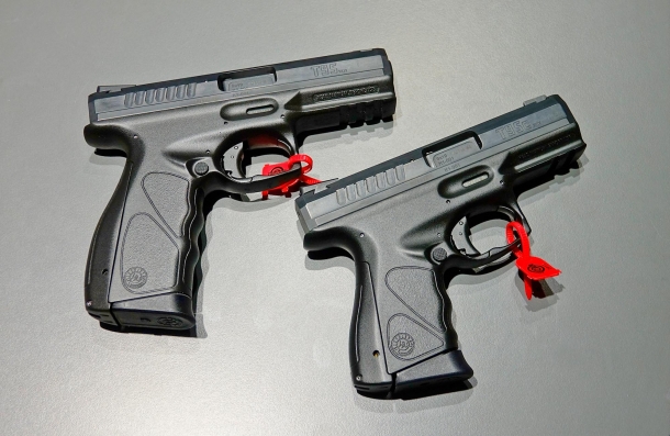The Taurus TS pistol will be available in Full and Compact sizes, and calibers are 9 mm Luger or .40 S&W