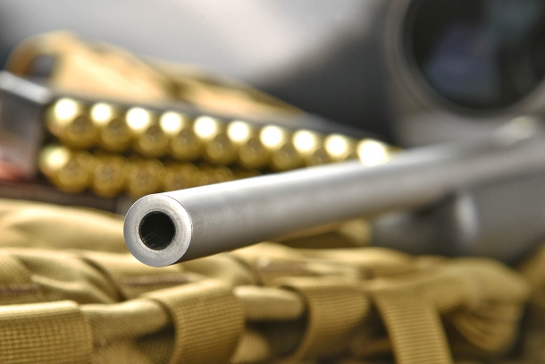 A close-up of the muzzle: no target crown, but a threaded version is available upon request