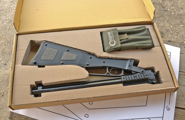 The Chiappa Firearms M6 box inside, with the X-Caliber kit