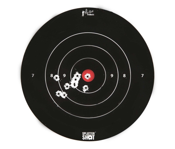 10 cadenced shots at 50 m - Ammo: Geco 22LR rifle 2,6g