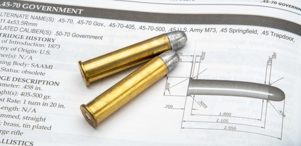 The .45-70 Government cartridge, still in use today