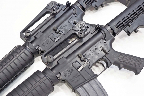 The Colt M4 "Commando" semi-automatic carbines are plain-jane civilian versions of the Colt M4 and M933 assault rifles