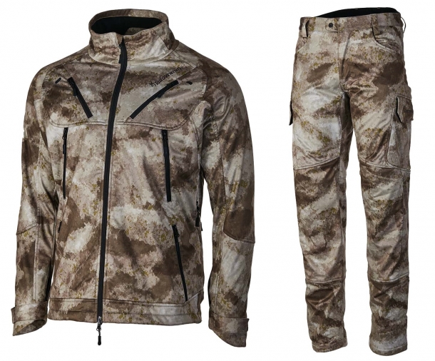 La giacca e i pantaloni Browning Hell's Canyon II in tema mimetico A-TACS AU