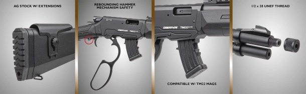 Derya TM22 LA-18 magazine-fed lever-action rimfire rifle