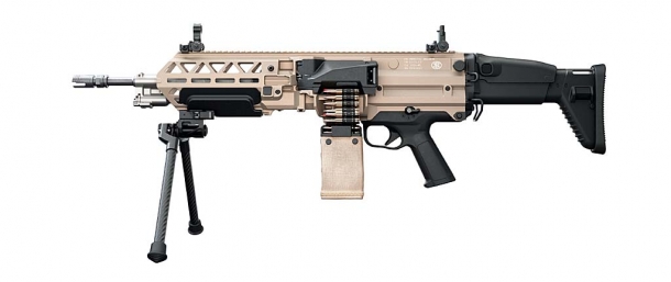 FN EVOLYS light machinegun in 5.56x45mm NATO caliber, left side