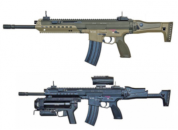 The new Heckler & Koch HK433 assault rifle, seen from the left side