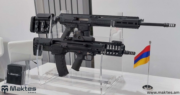 The Maktes Arms T-AB 1A and T-AB 2A prototype rifles showcased at DEFEA 2025