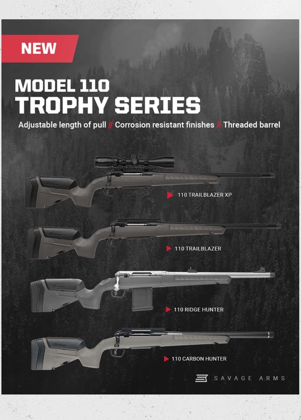 Savage Arms 110 Trophy Series bolt-action rifles