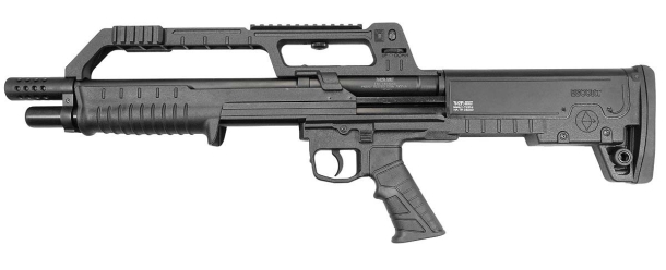 Hatsan Escort Bull Tac pump-action shotgun – left side