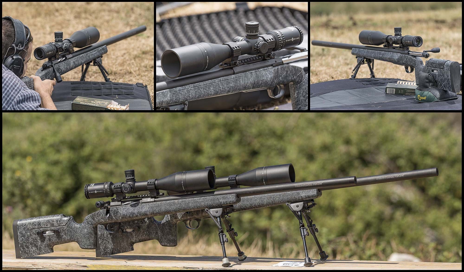 Le due carabine Sabatti Tactical EVO in calibro .308 Winchester a disposizione di tutti i tiratori, con ottiche Sightmark Latitude 10-40x60 F-Class