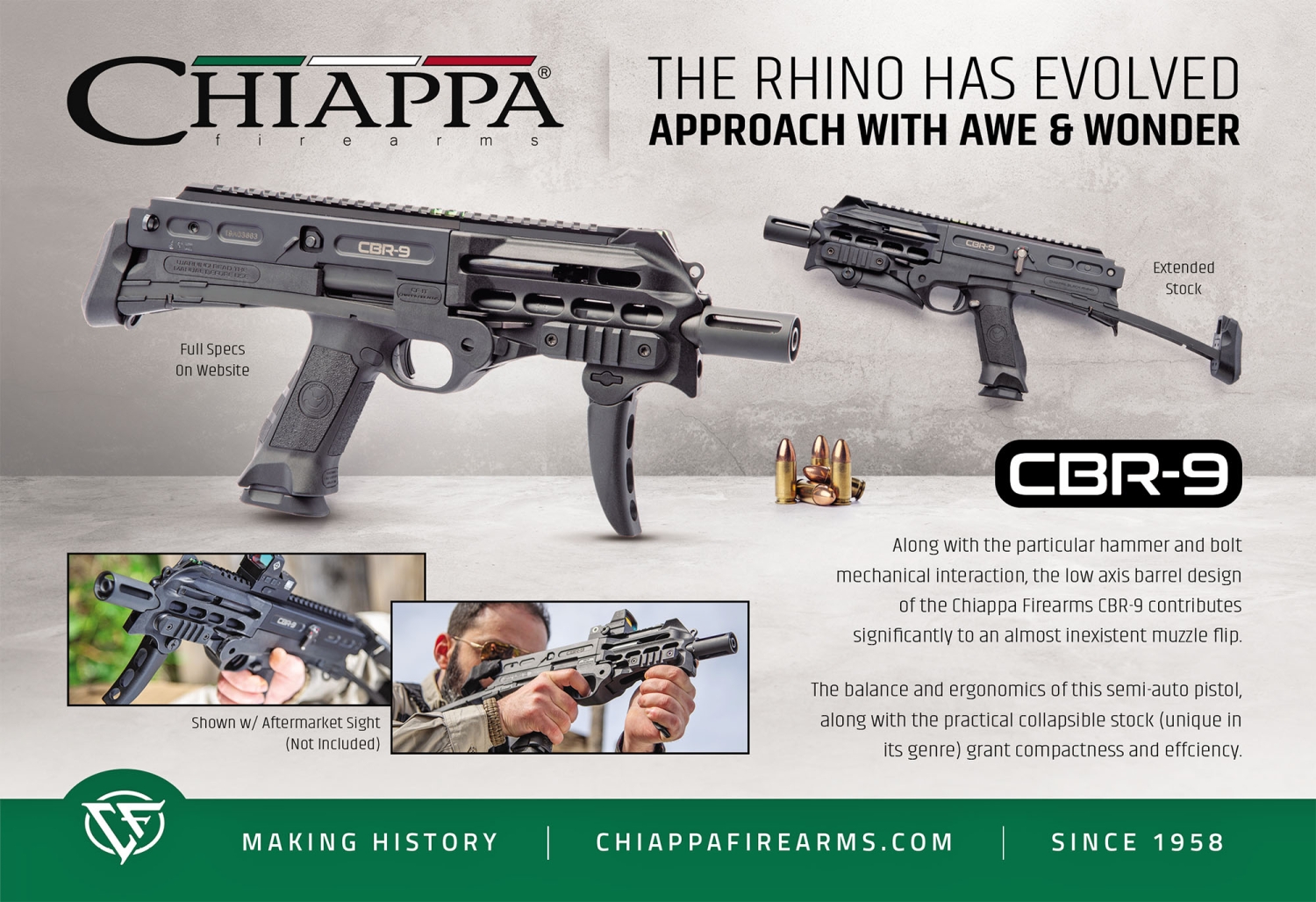 Chiappa Firearms CBR-9 Black Rhino, la novità a IWA 2019