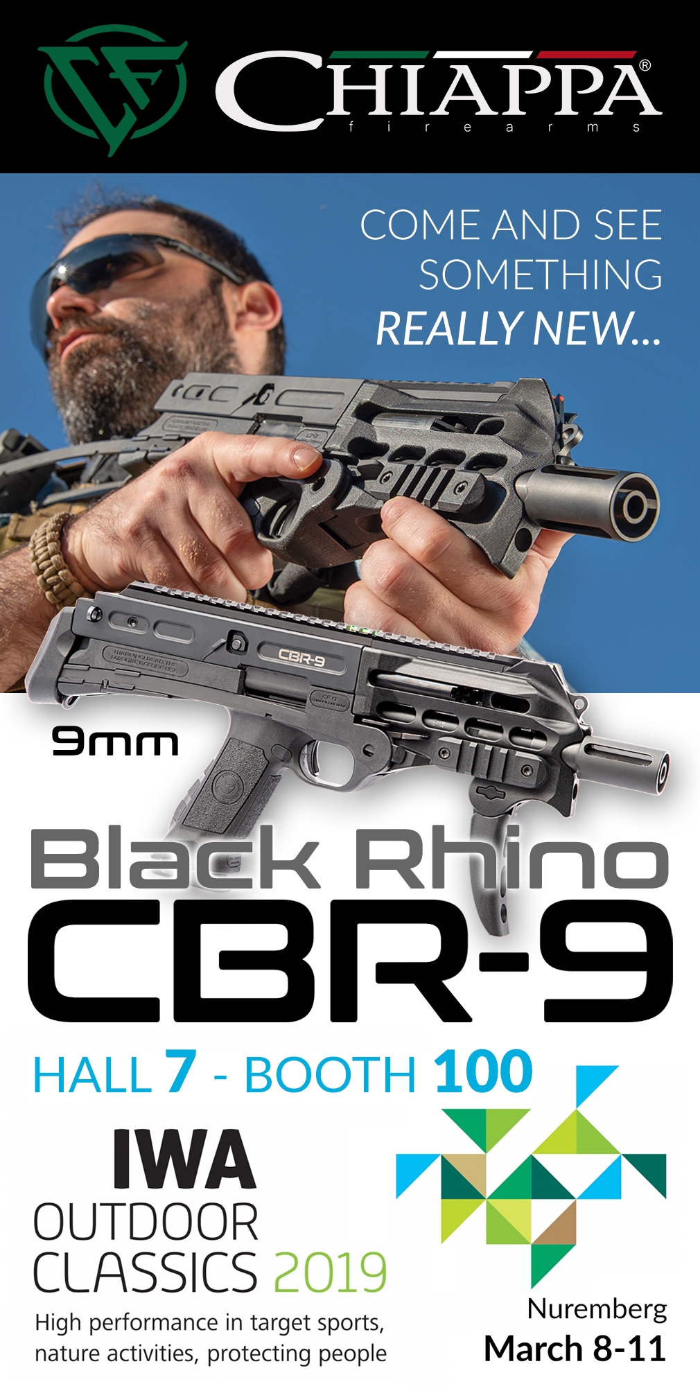 Chiappa Firearms CBR-9 Black Rhino, la novità a IWA 2019