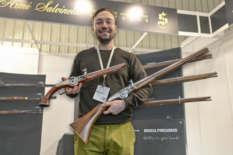 Luca Svanosio, owner of Lazzarino Historical Arms