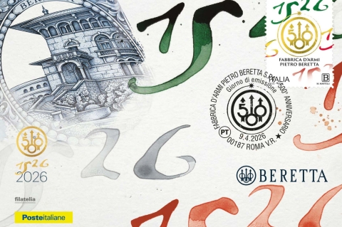 Un francobollo commemorativo per i 500 anni Beretta