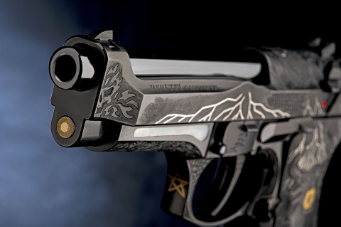 The 98FS Demon pistol marks the launch of the Beretta Premium Custom Pistols project
