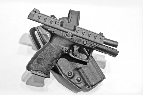Beretta showcased the APX pistol at the 2017 HIT Show