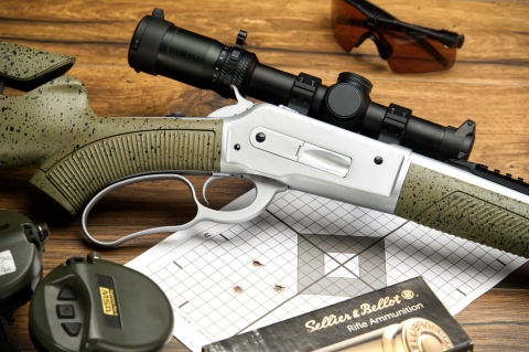 Pedersoli Guidemaster-X .45-70 lever action rifle
