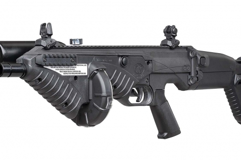 The new FN 303 Tactical is an upgraded version of the .68-caliber FN 303 less-lethal launcher, more compact, featuring a modular pistol grip and buttstock system