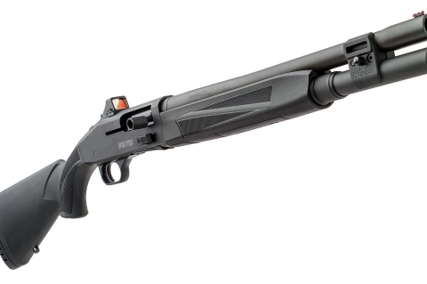 Mossberg's newest shotgun, dubbed the 940 Pro Tactical, is a fast-cycling, optics-ready, gas-operated semi-automatic 12-gauge tactical and competition shooting machine!